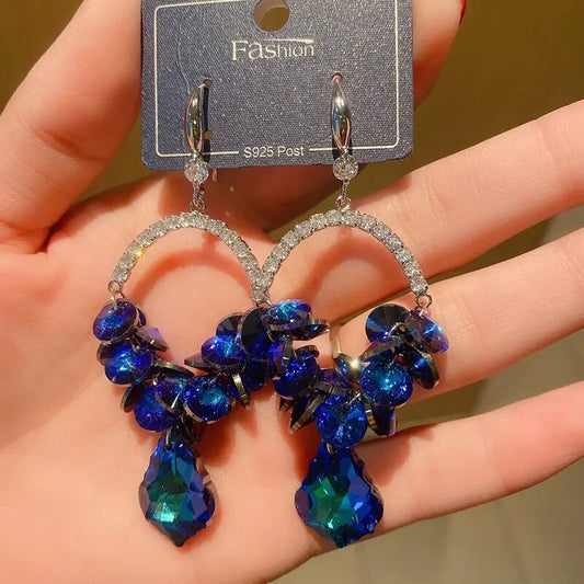 Luxury royal blue earrings