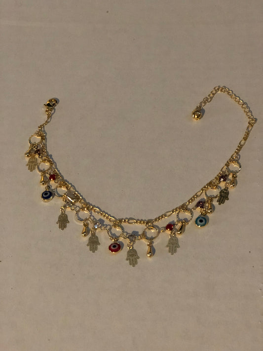 Mano de Fatima y Ojitos ( Ankle or Bracelet)