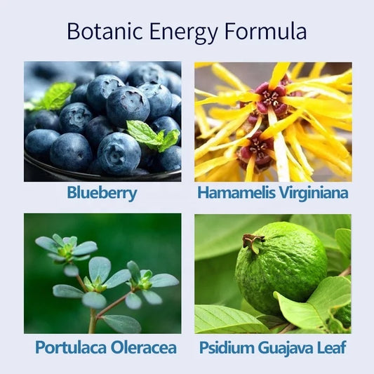 SERUM BLUE BERRY FOR DRY SKIN, AGNE, INFLAMMATION + WITCH HAZEL , VITAMIN C , COLLAGEN , HYDRONIC ACID