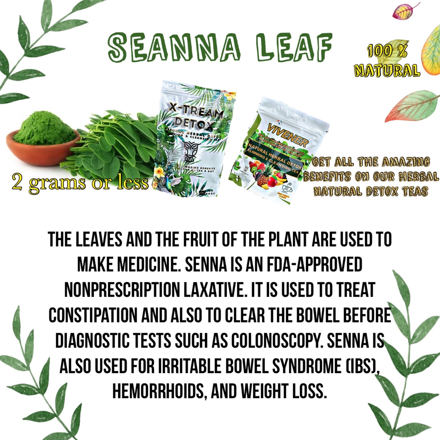 CLEANSING PLAN 1 XTREAM DETOX 1 VIVENER DETOX (SOFTER VERSION)30 DAY SUPPLY