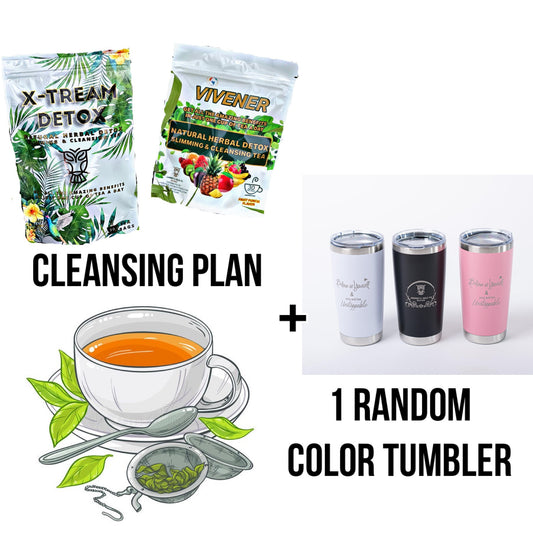 Cleansing plan + RANDOM COLOR TUMBLER + TEA INFUSER