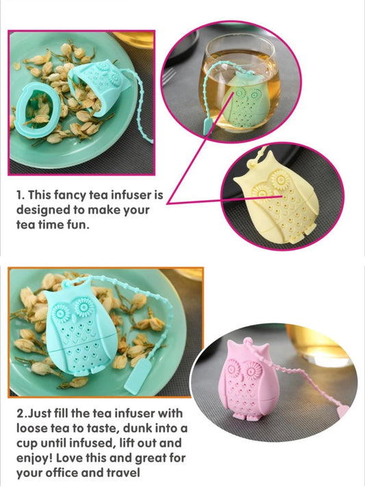 1 OWL TEA INFUSER (RANDOM COLOR)