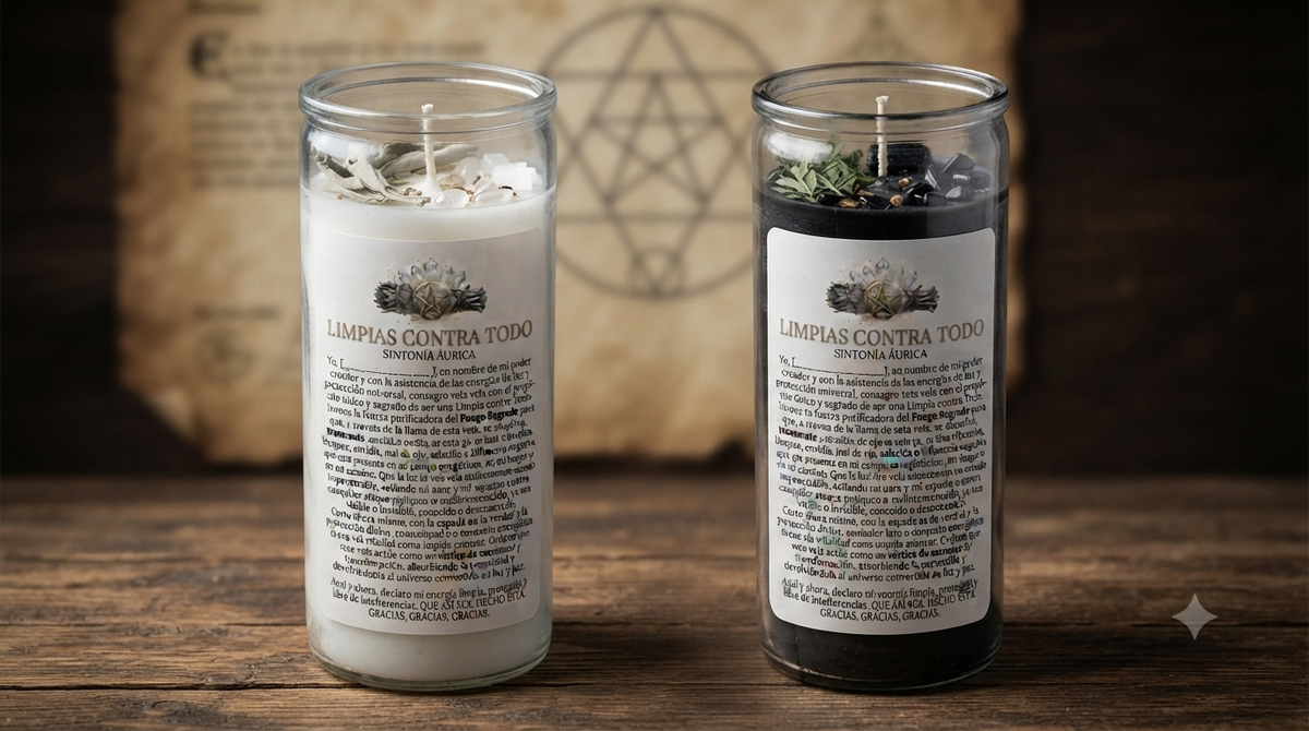 1 vela limpia contra todo ( INCLUYE KIT ESPIRITUAL PARA QUE LIMPIES TU AMBIENTE Y CORTE DE LAZOS)