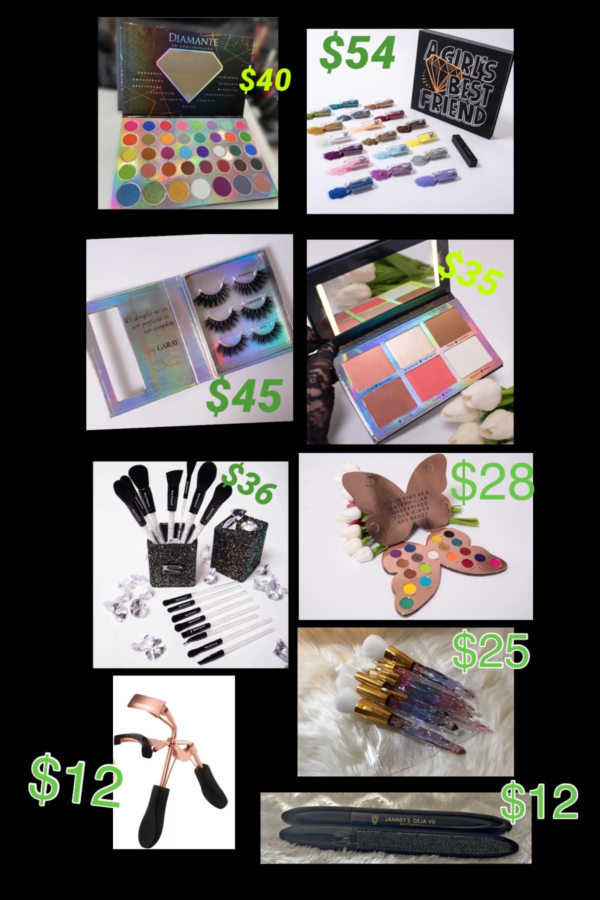 EVERYTHING IN PICTURE GET MARIPOSA PALETTE AND BRUSH SET FREE PURCHISING THE FULL COLLECTION