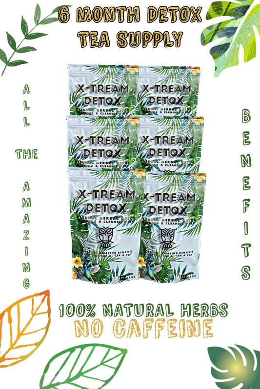 6 MONTHS X-TREAM DETOX TEA SUPPLY (FLAVOR WILL BE ANYTHING AVAILABLE) You can ask for a request sending us your order number