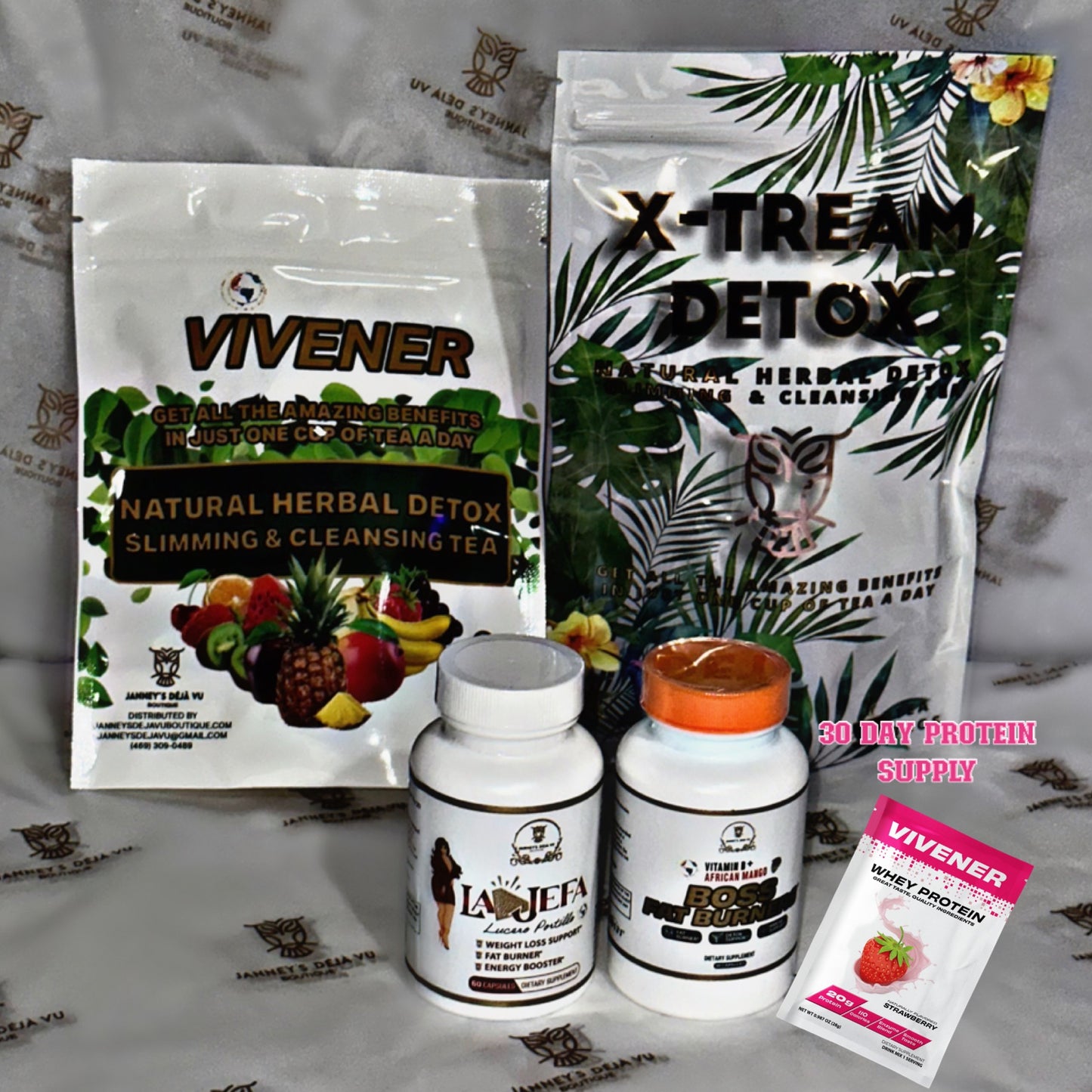 LEVEL #3 FULL DETOX KIT LA JEFA WITH 30 DAY SUPPLY OF PROTEIN